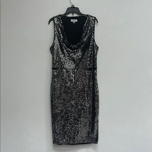 Calvin Klein Black Sequin Dress